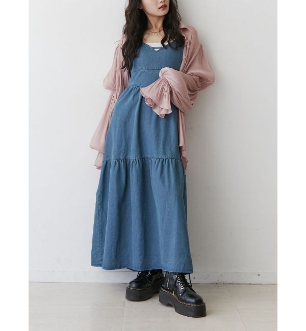 jouetie「デニムフレアキャミワンピース」|ワンピース|