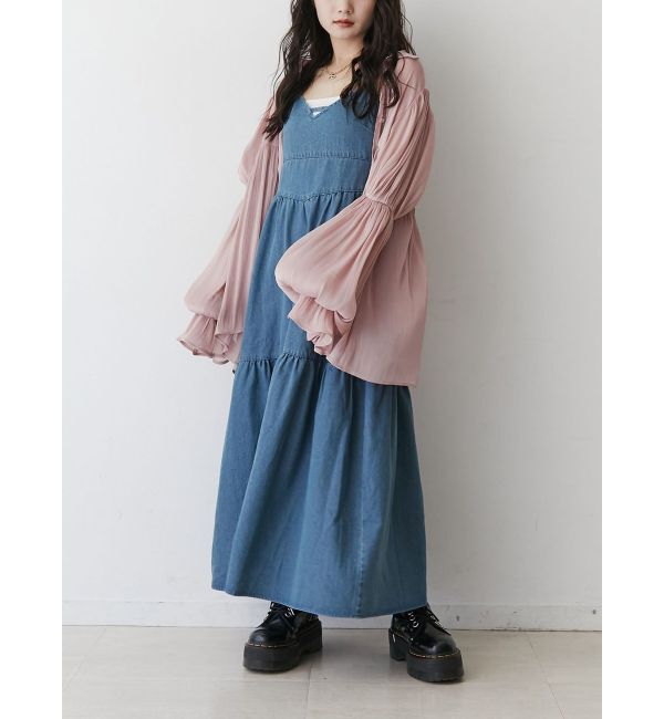 jouetie「デニムフレアキャミワンピース」|ワンピース|