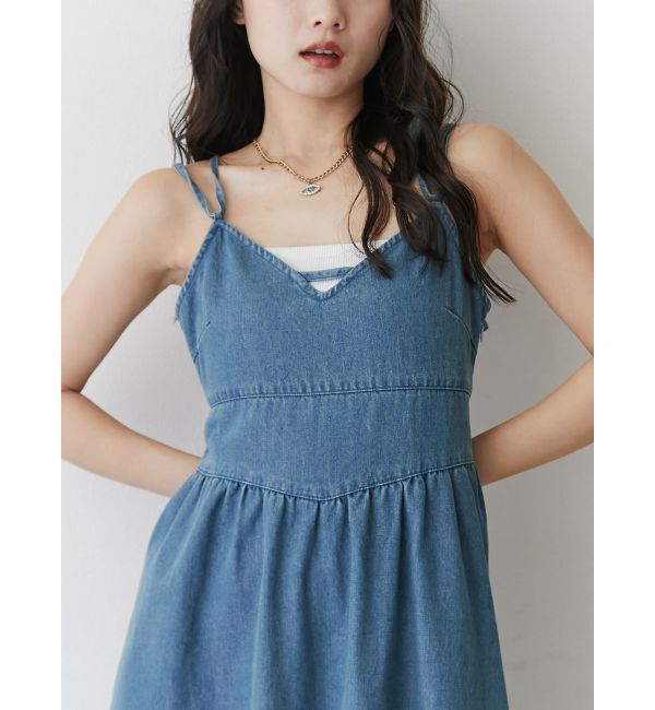 jouetie「デニムフレアキャミワンピース」|ワンピース|