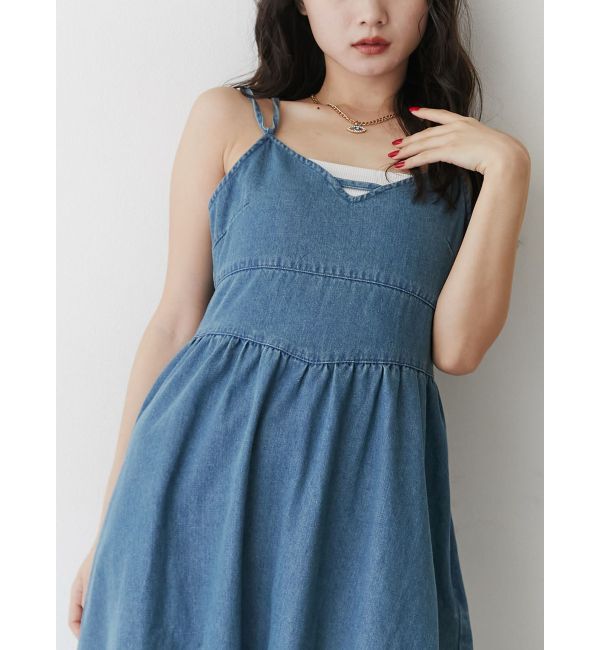 jouetie「デニムフレアキャミワンピース」|ワンピース|