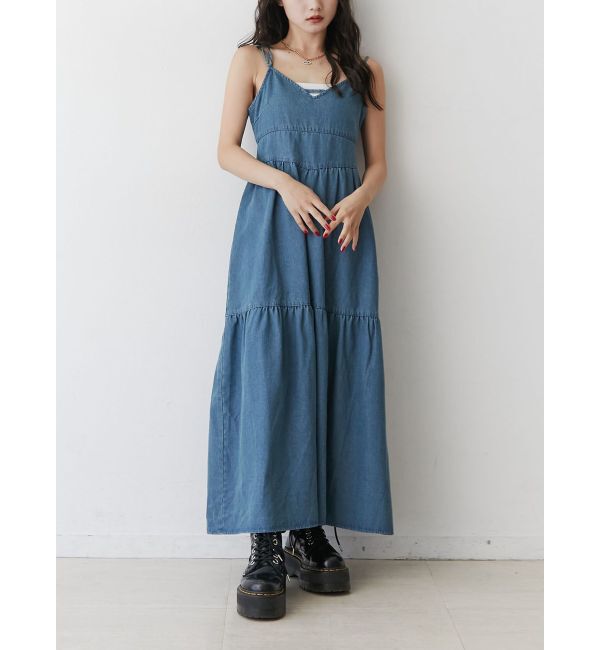 jouetie「デニムフレアキャミワンピース」|ワンピース|
