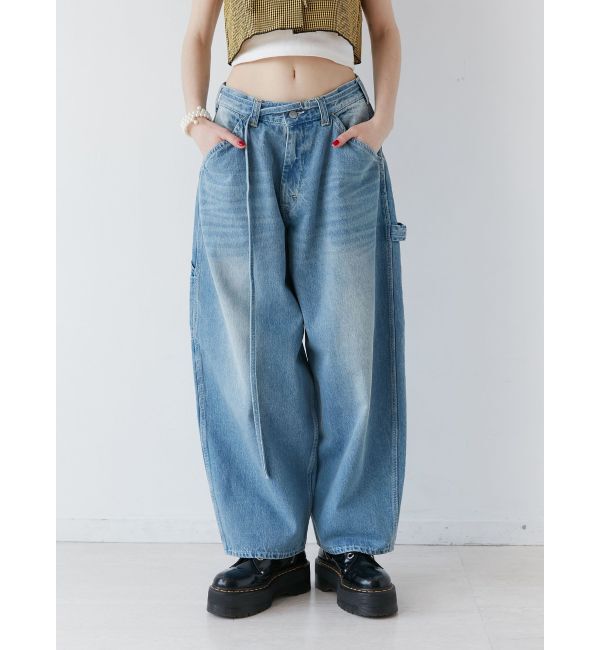 jouetie「ワイドペインターデニムパンツ」|デニム|アイスブルー