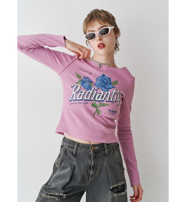 jouetie「モチーフフィットロンT」|Tシャツ・カットソー|ピンク