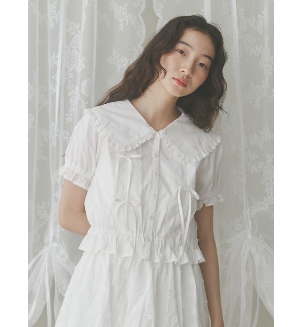 merry jenny「タックリボンブラウス」|シャツ・ブラウス|