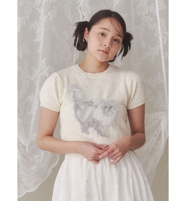 merry jenny「CATribbonニット」|ニット・セーター|