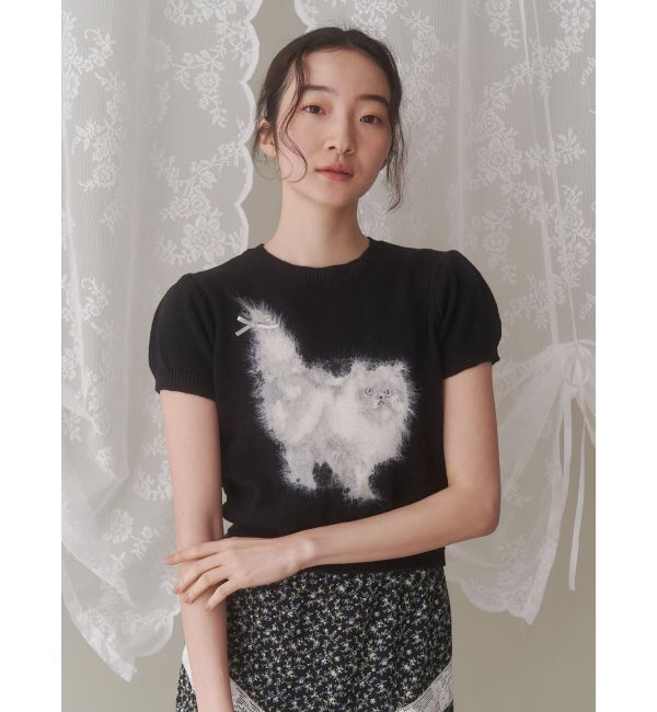 merry jenny「CATribbonニット」|ニット・セーター|