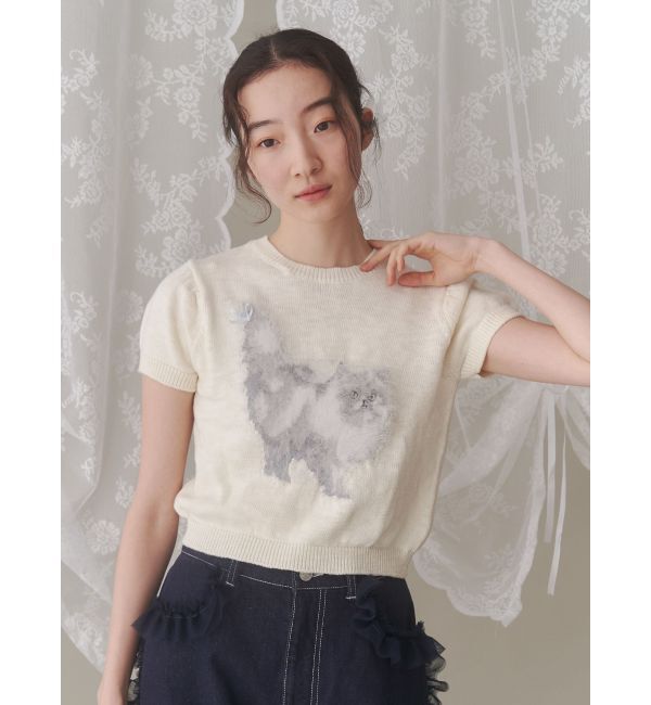 merry jenny「CATribbonニット」|ニット・セーター|