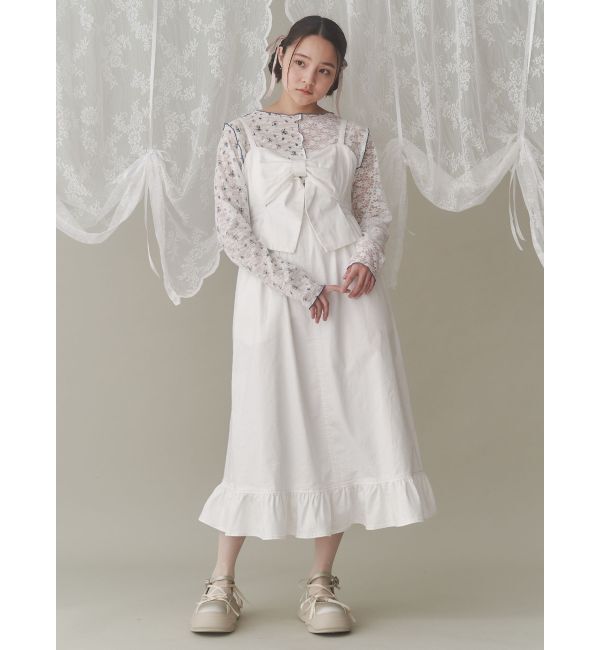 merry jenny「BIGリボンデニムキャミワンピース」|ワンピース|