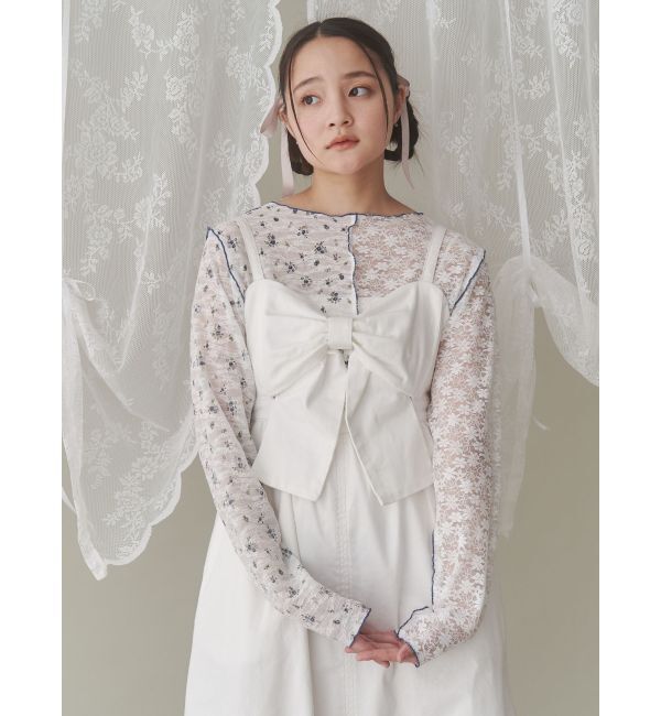 merry jenny「BIGリボンデニムキャミワンピース」|ワンピース|