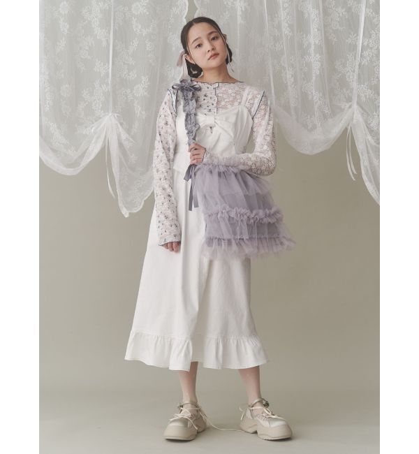 merry jenny「BIGリボンデニムキャミワンピース」|ワンピース|