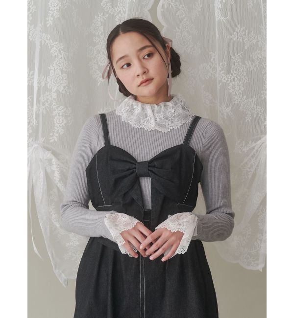 merry jenny「BIGリボンデニムキャミワンピース」|ワンピース|