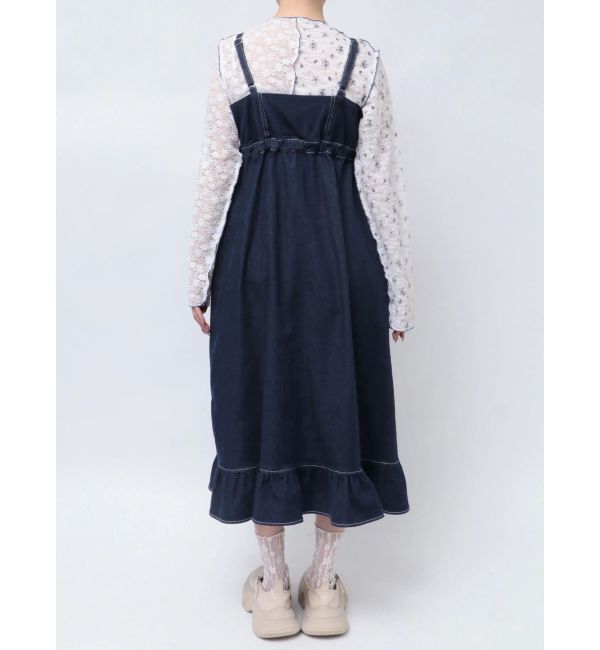 merry jenny「BIGリボンデニムキャミワンピース」|ワンピース|