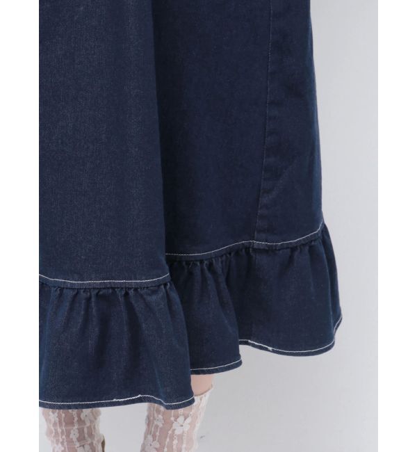merry jenny「BIGリボンデニムキャミワンピース」|ワンピース|