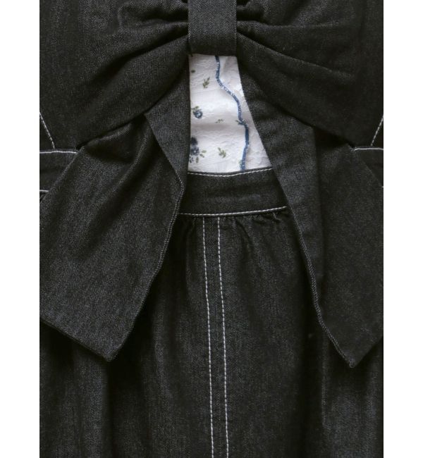 merry jenny「BIGリボンデニムキャミワンピース」|ワンピース|