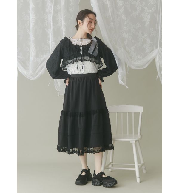 merry jenny「レースコンビメロウTOPS」|Tシャツ・カットソー|