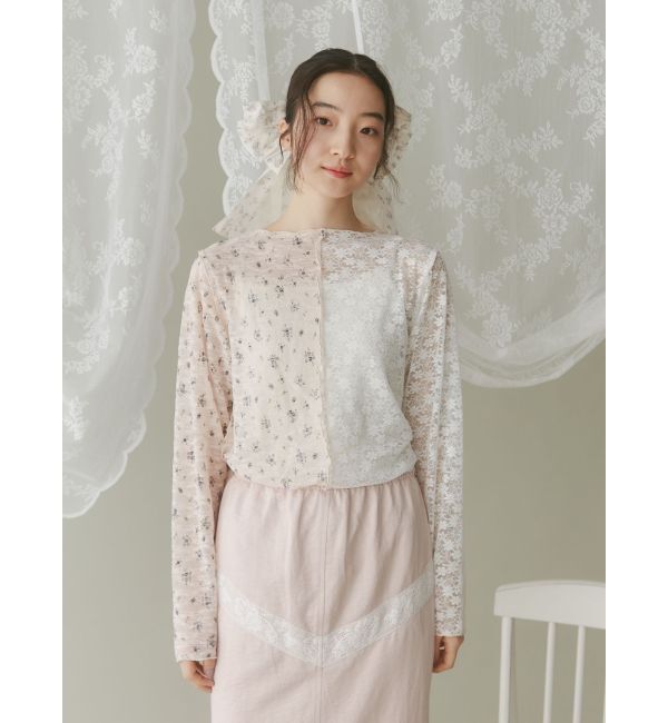 merry jenny「レースコンビメロウTOPS」|Tシャツ・カットソー|