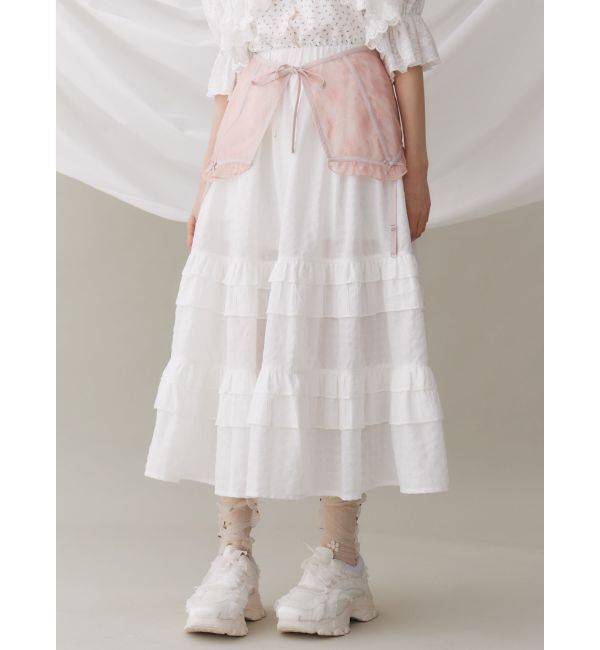 merry jenny「シアーレースコルセット」|その他|ピンク