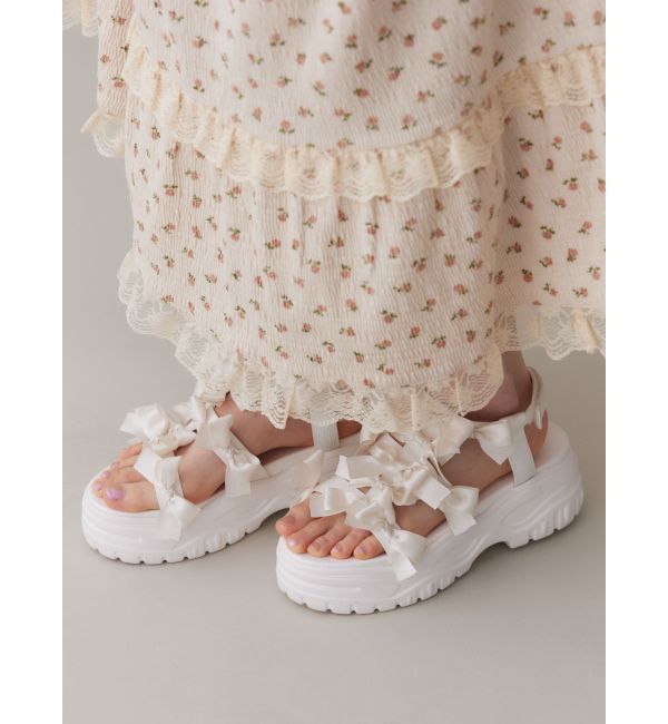 merry jenny「ribbon ribbonベルクロサンダル」|サンダル|