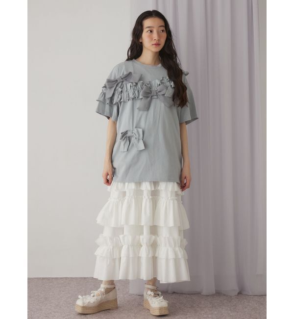 merry jenny「ribbon frill big tee」|Tシャツ・カットソー|
