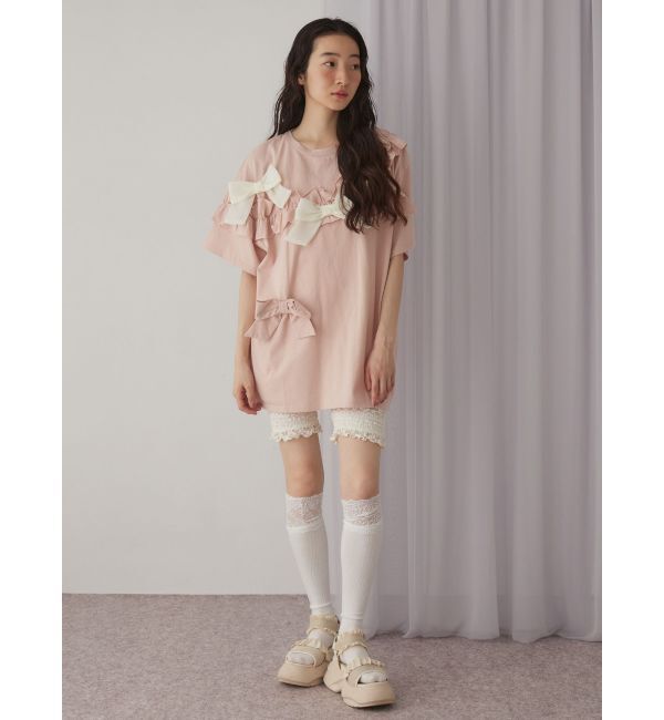 merry jenny「ribbon frill big tee」|Tシャツ・カットソー|