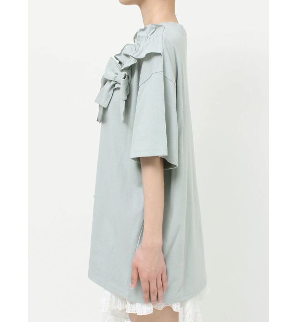 merry jenny「ribbon frill big tee」|Tシャツ・カットソー|