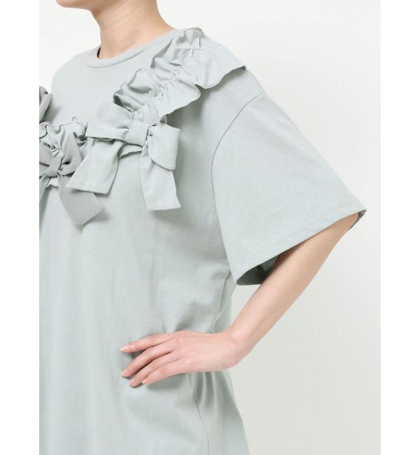 merry jenny「ribbon frill big tee」|Tシャツ・カットソー|