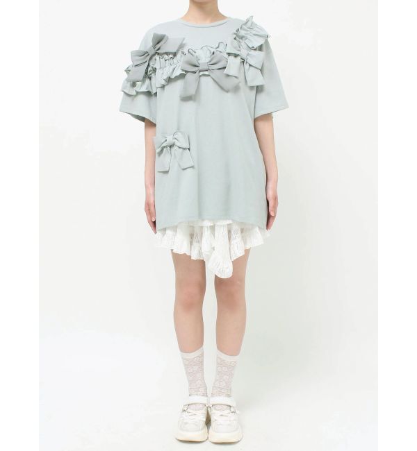 merry jenny「ribbon frill big tee」|Tシャツ・カットソー|