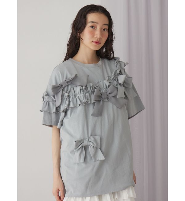merry jenny「ribbon frill big tee」|Tシャツ・カットソー|