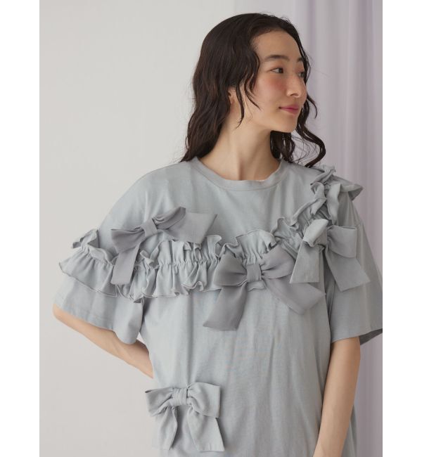 merry jenny「ribbon frill big tee」|Tシャツ・カットソー|