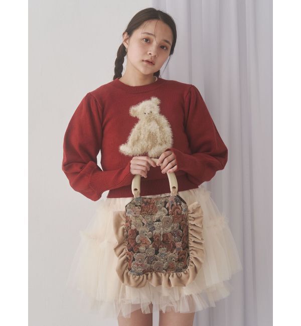 merry jenny「bearジャガードハンドバッグ」|ハンドバッグ|