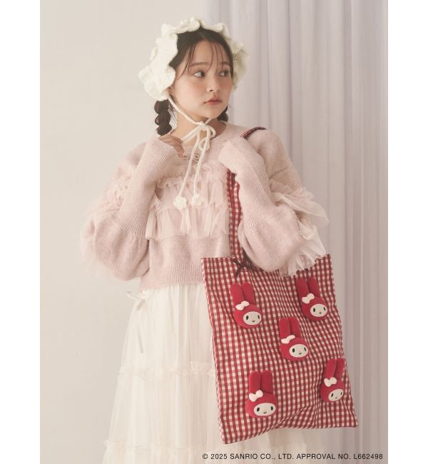 merry jenny「ギンガムもこもこマイメロトート」|トートバッグ|