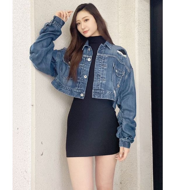 GYDA「テレコタートルタイトワンピース」|ワンピース|