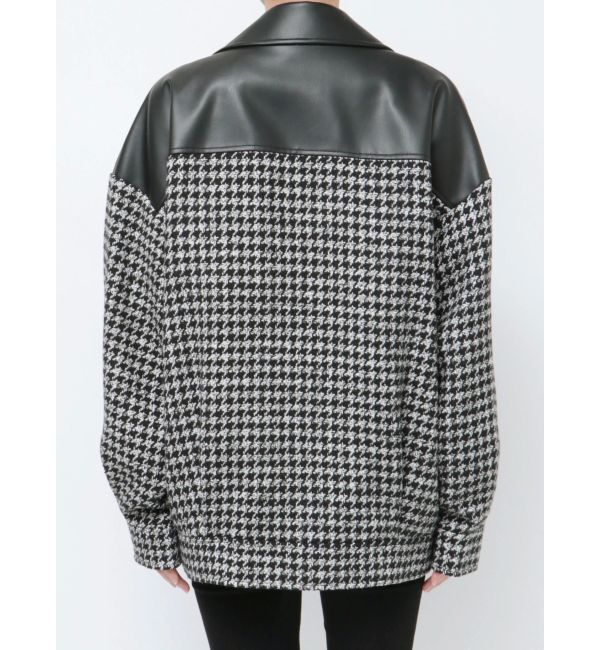 GYDA「ツイード異素材ライダースジャケット【SETUP着用可】」|ライダースジャケット|