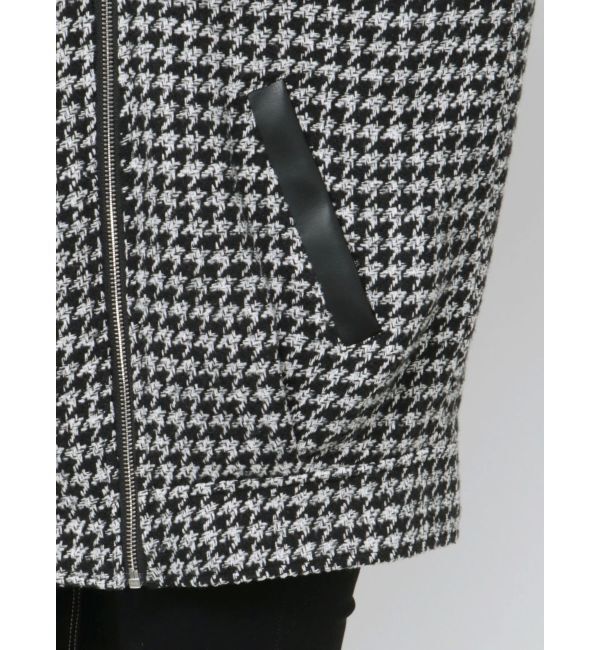 GYDA「ツイード異素材ライダースジャケット【SETUP着用可】」|ライダースジャケット|