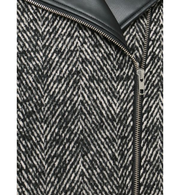 GYDA「ツイード異素材ライダースジャケット【SETUP着用可】」|ライダースジャケット|