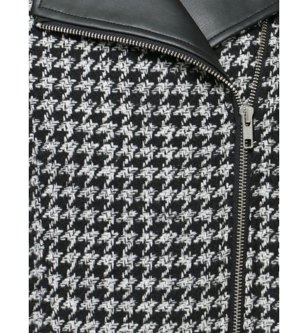 GYDA「ツイード異素材ライダースジャケット【SETUP着用可】」|ライダースジャケット|