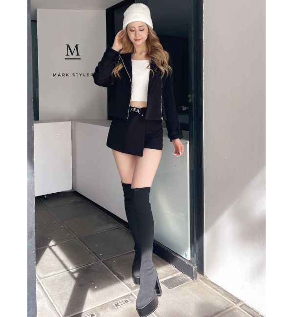 GYDA「ペプラムライダースコート」|ライダースジャケット|