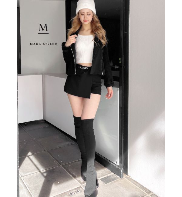 GYDA「ペプラムライダースコート」|ライダースジャケット|