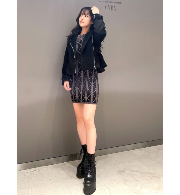 GYDA「ペプラムライダースコート」|ライダースジャケット|