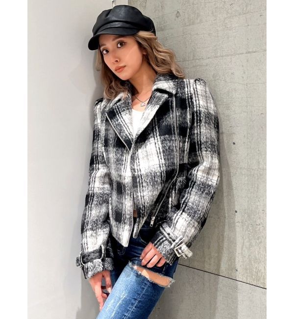 GYDA「ペプラムライダースコート」|ライダースジャケット|