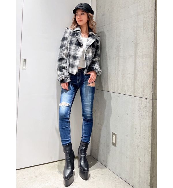 GYDA「ペプラムライダースコート」|ライダースジャケット|