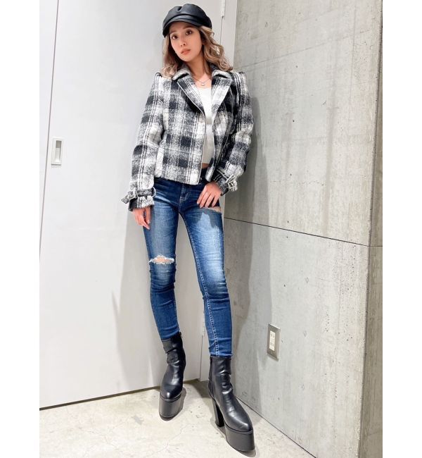 GYDA「ペプラムライダースコート」|ライダースジャケット|