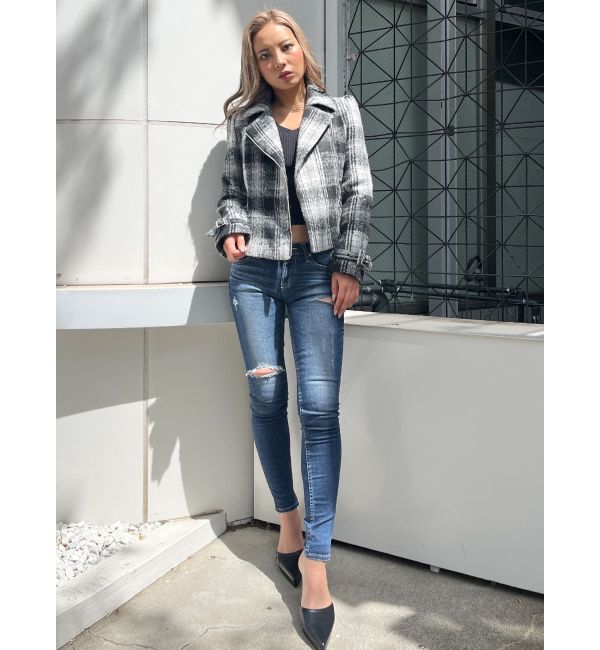 GYDA「ペプラムライダースコート」|ライダースジャケット|