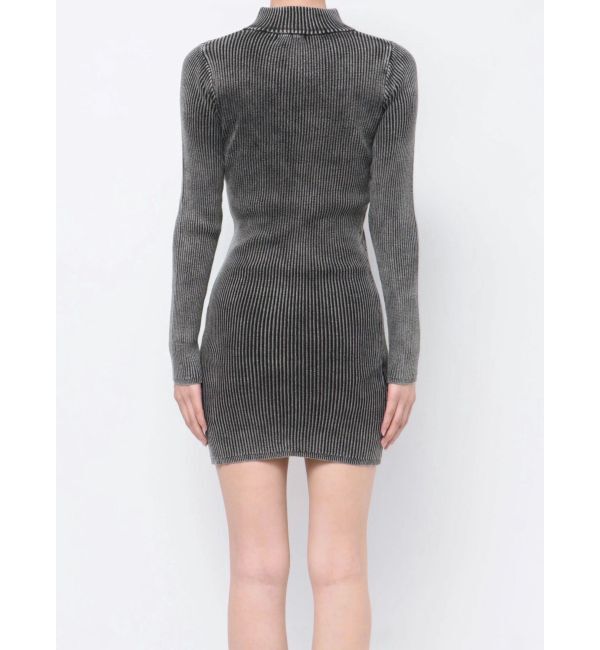 GYDA「ブリーチハーフZIP long sleeveニットワンピース」|ワンピース|