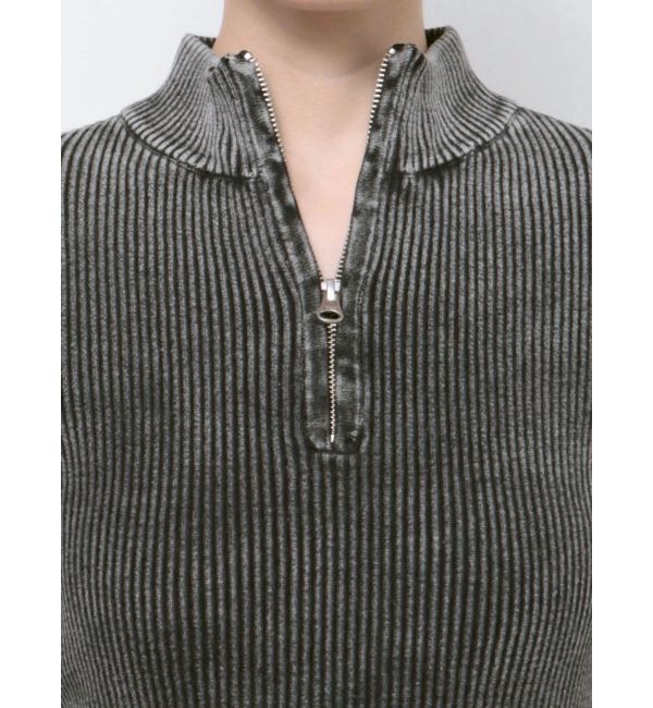 GYDA「ブリーチハーフZIP long sleeveニットワンピース」|ワンピース|