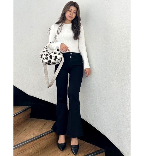 GYDA「SymmetryGYDA embroideryニットトップス」|ニット・セーター|