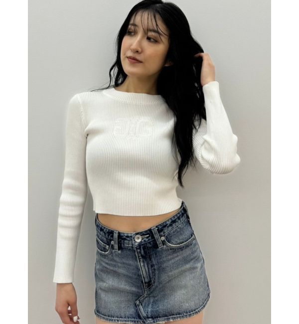 GYDA「SymmetryGYDA embroideryニットトップス」|ニット・セーター|