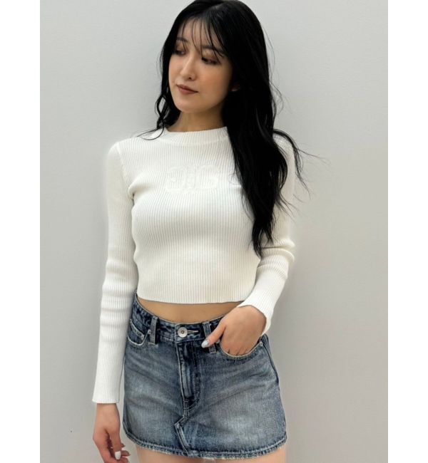 GYDA「SymmetryGYDA embroideryニットトップス」|ニット・セーター|