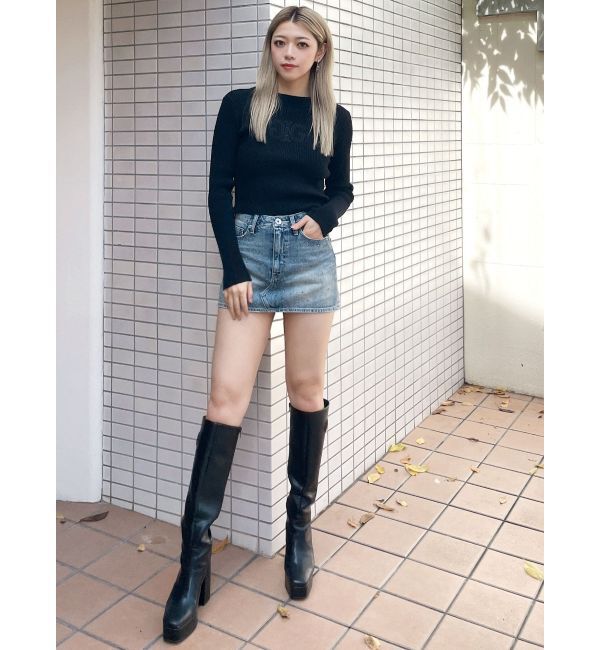 GYDA「SymmetryGYDA embroideryニットトップス」|ニット・セーター|