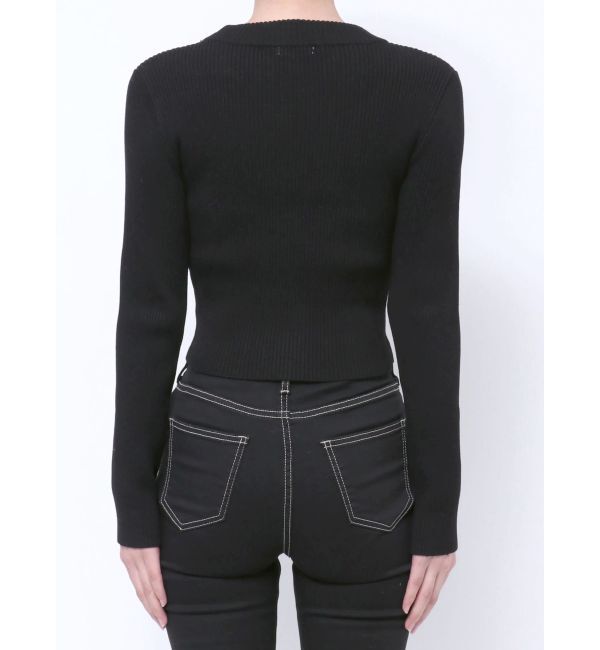 GYDA「SymmetryGYDA embroideryニットトップス」|ニット・セーター|